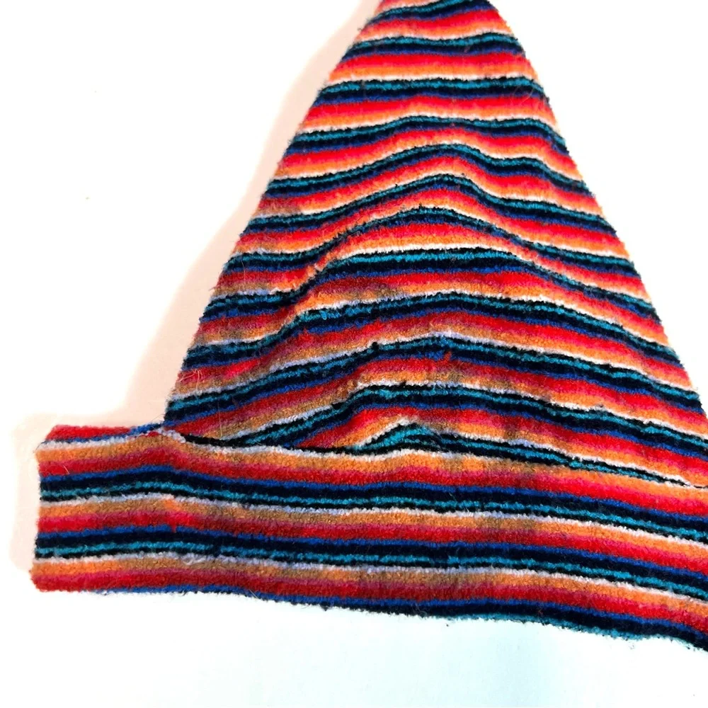 Frankies Bikinis Terry Triangle Bikini Top Lovers Stripe Rainbow Size Small